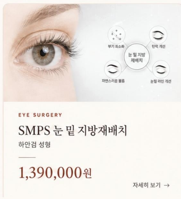 SMPS 눈 밑 지방재배치 프로모션